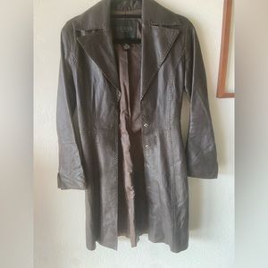 Vintage 90’s/Y2K guess leather trench coat.